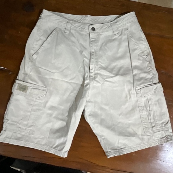 Wrangler Originals Light Beige Shorts Sz 34 - Picture 2 of 12